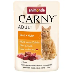 Carny Adult 85 g Rind + Huhn, Beutel für Katzen